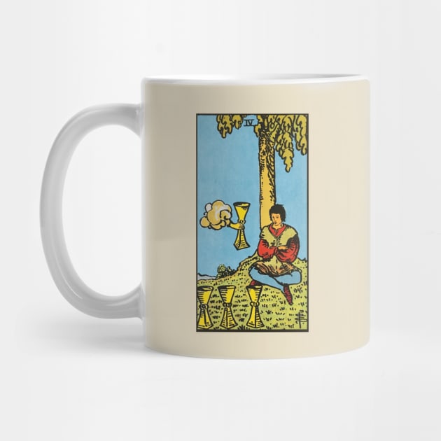 Four of cups tarot card by Nate's World of Tees